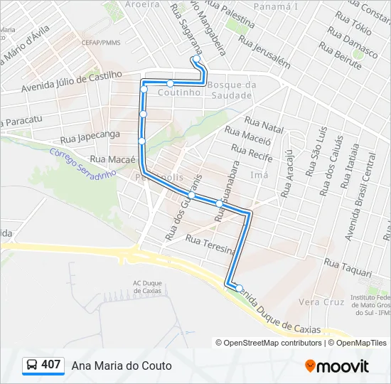 407 Bus Line Map