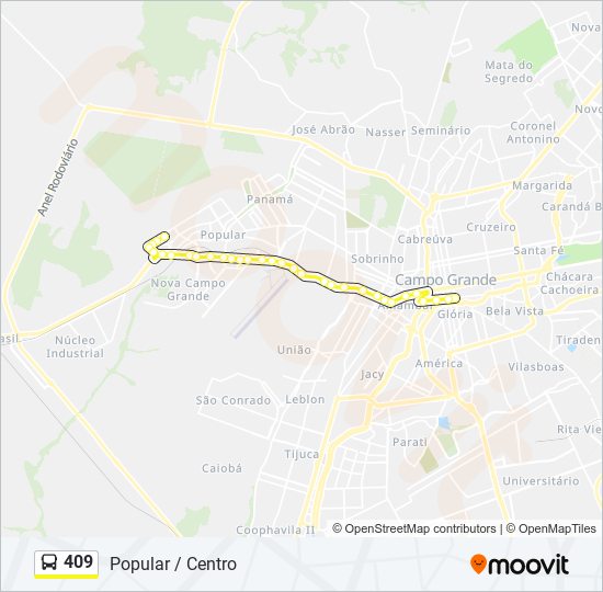 409 bus Line Map