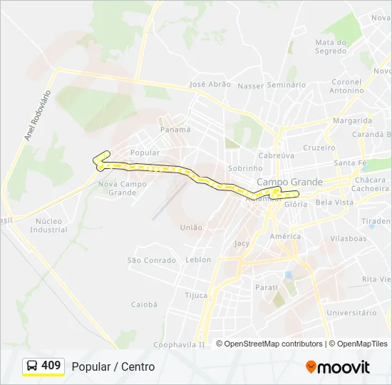 409 Bus Line Map