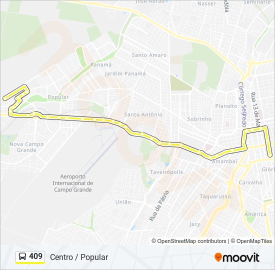 409 bus Line Map