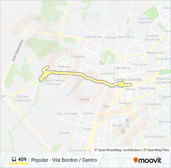 409 Bus Line Map