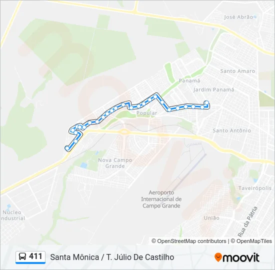 411 Bus Line Map