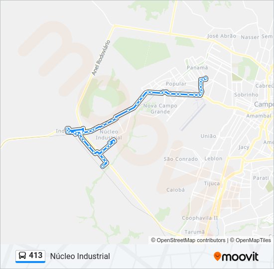 413 Bus Line Map