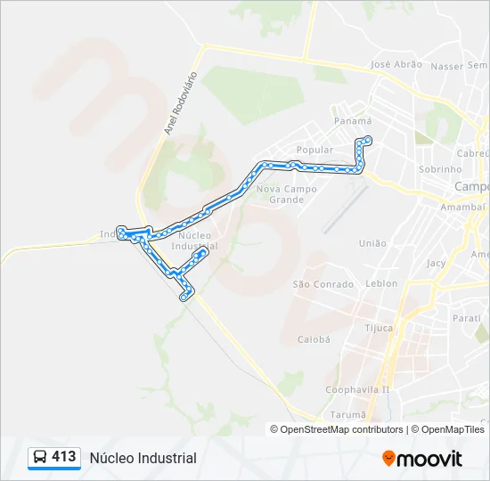 413 Bus Line Map