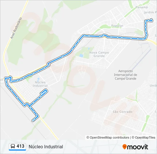 413 Bus Line Map