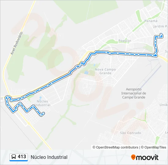 413 Bus Line Map