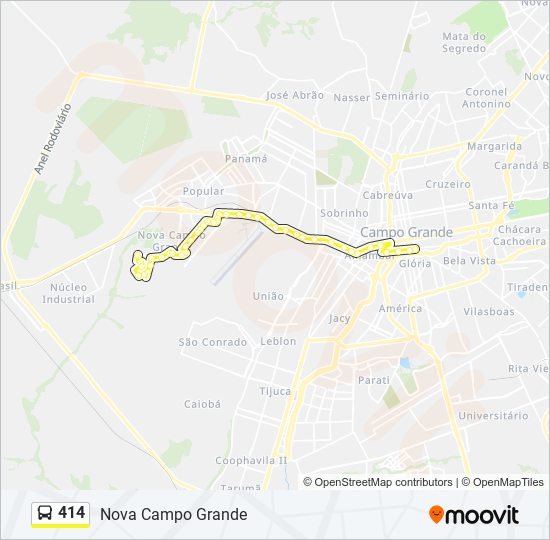 Mapa de 414 de autobús