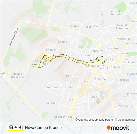 414 Bus Line Map
