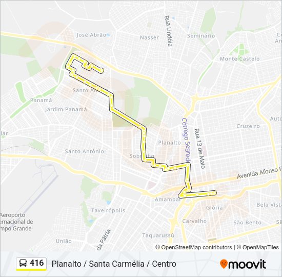 416 Bus Line Map