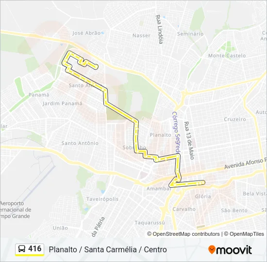 416 Bus Line Map