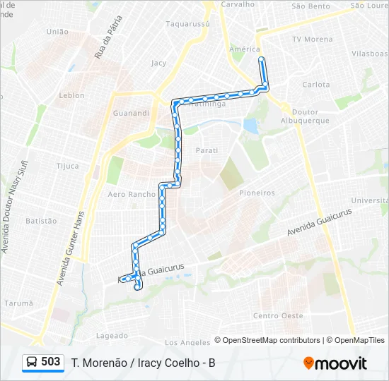 503 Bus Line Map