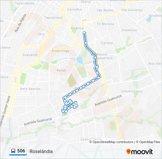 506 Bus Line Map