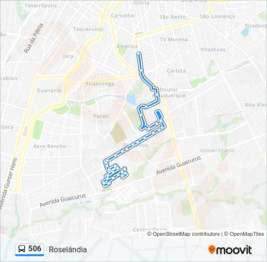 506 Bus Line Map