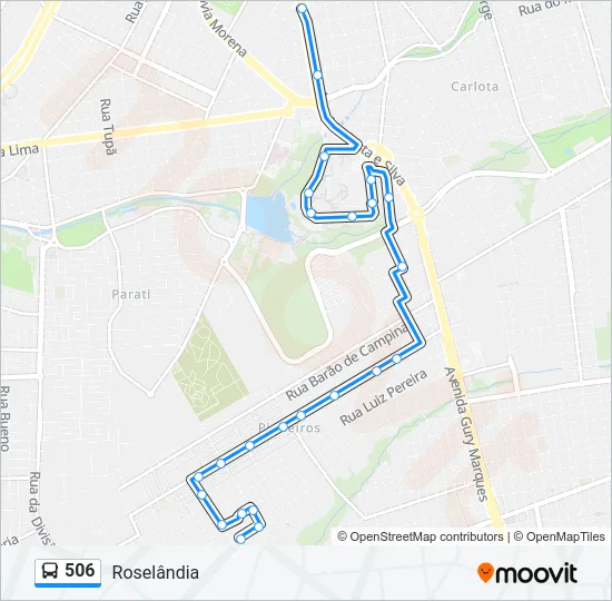 506 Bus Line Map