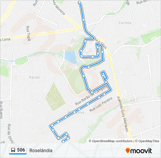 506 Bus Line Map