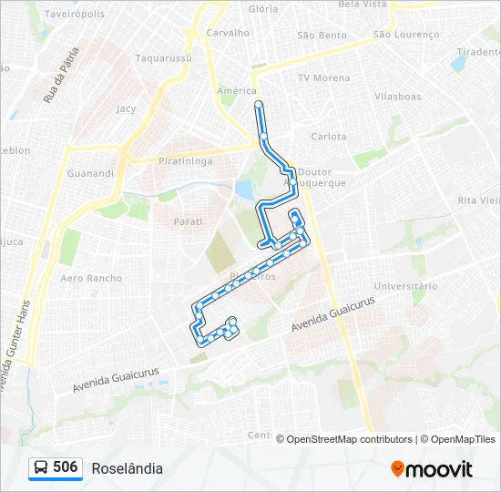506 Bus Line Map