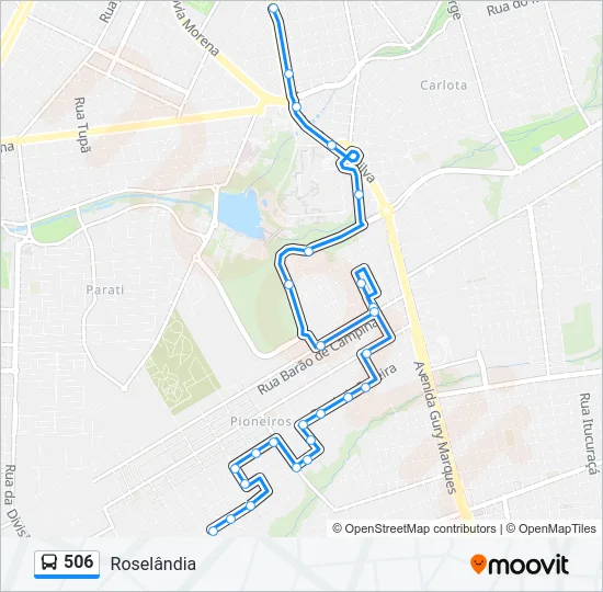 506 Bus Line Map