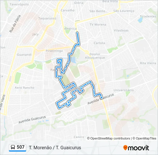 507 Bus Line Map