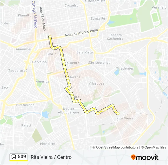 509 Bus Line Map