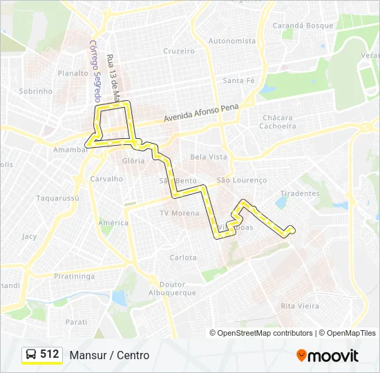 512 Bus Line Map