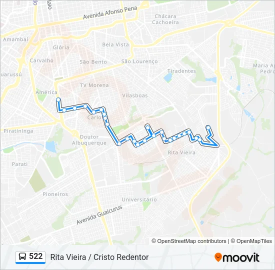 522 Bus Line Map