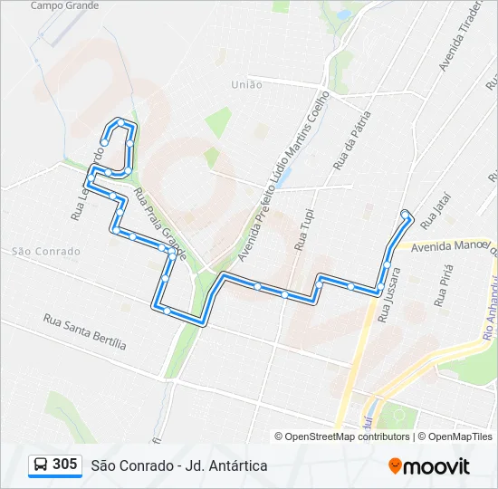305 Bus Line Map