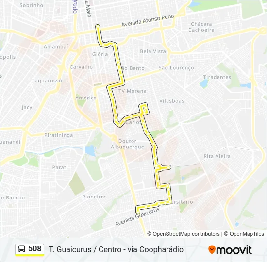 508 Bus Line Map