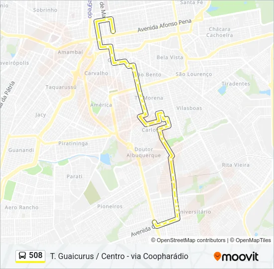 508 Bus Line Map