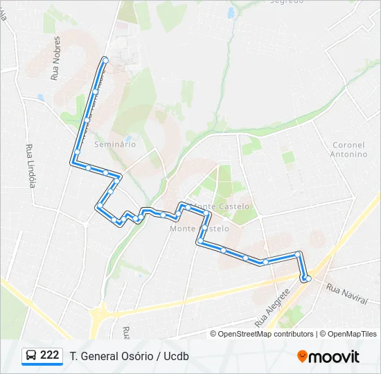 222 Bus Line Map