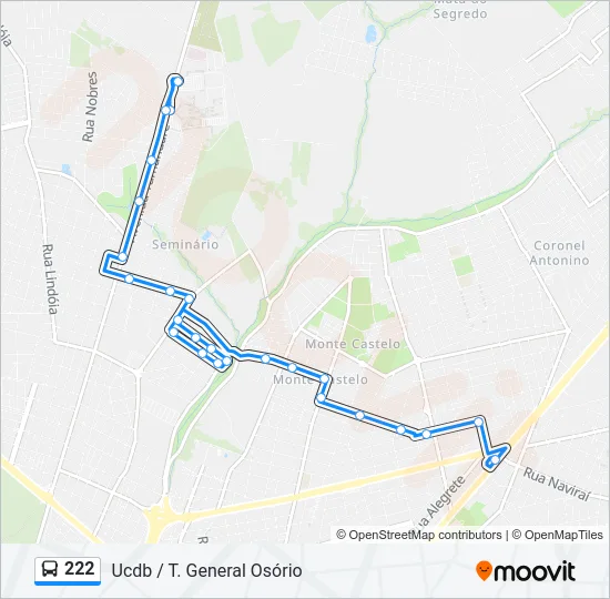 222 Bus Line Map