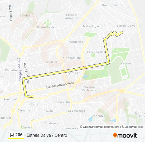 206 Bus Line Map