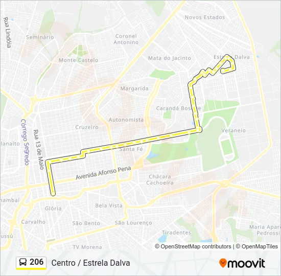 206 Bus Line Map