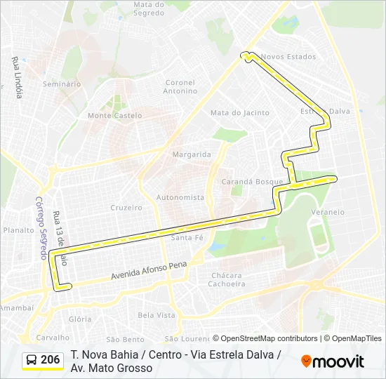 206 Bus Line Map