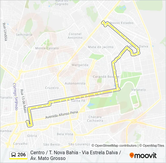 206 Bus Line Map