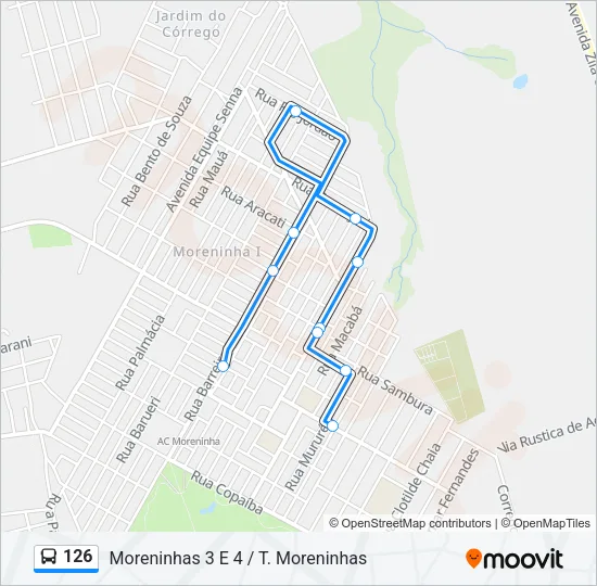 126 Bus Line Map