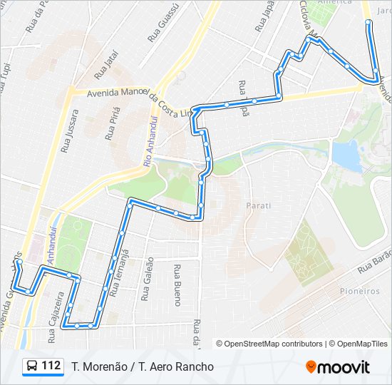 Mapa de 112 de autobús