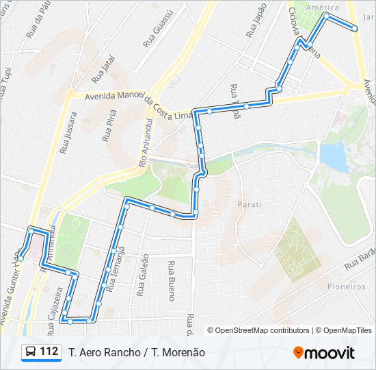 112 bus Line Map