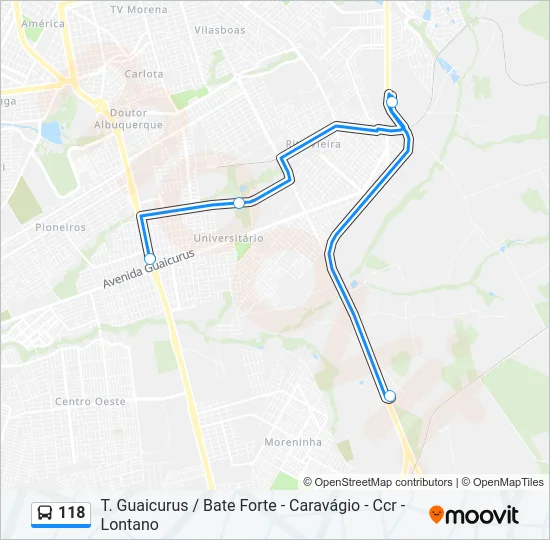118 Bus Line Map