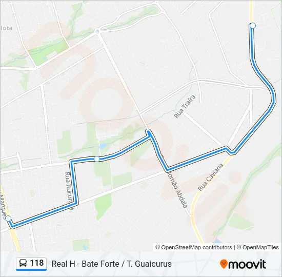 118 Bus Line Map