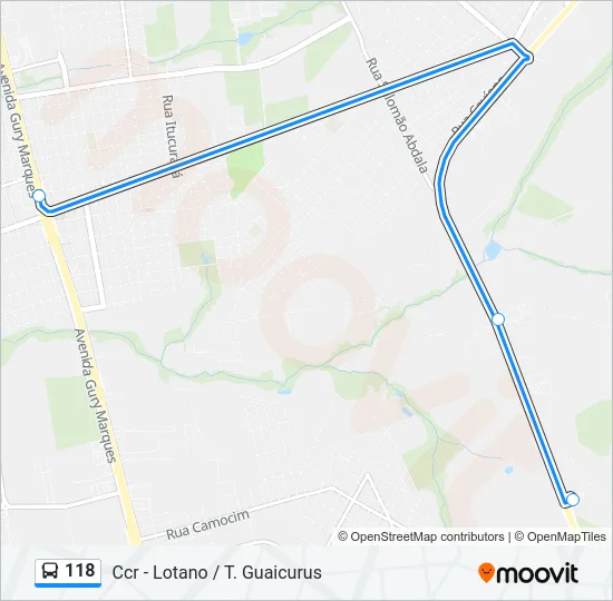 118 Bus Line Map