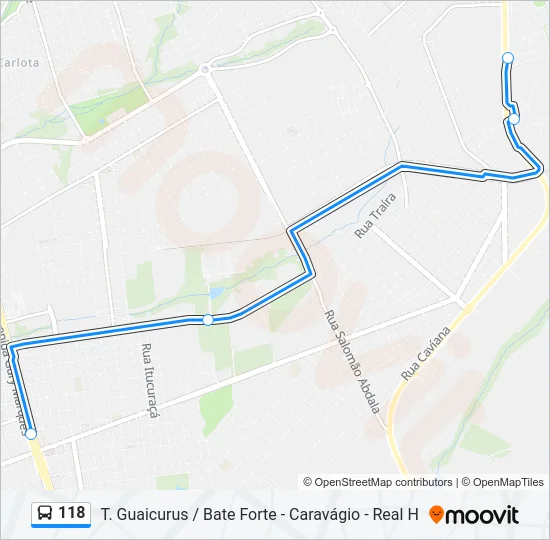 118 Bus Line Map