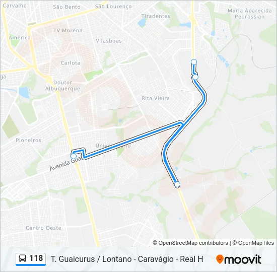 118 Bus Line Map