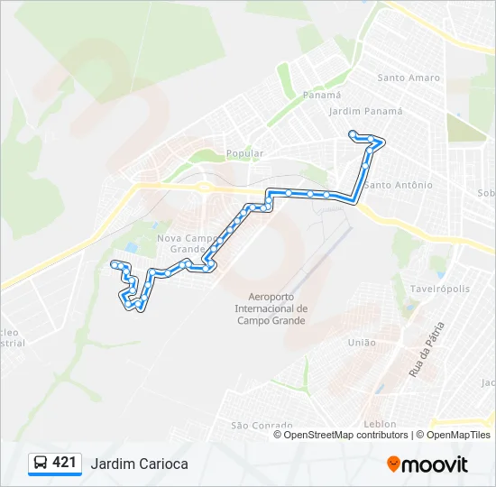 421 Bus Line Map