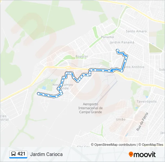 421 Bus Line Map