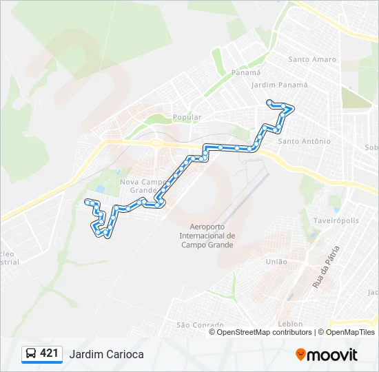 421 Bus Line Map