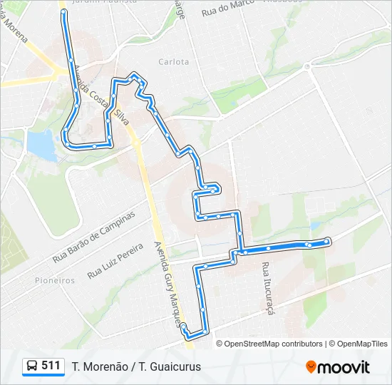 511 Bus Line Map