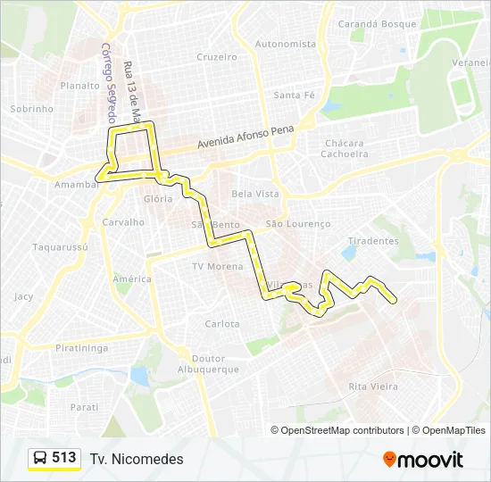 513 Bus Line Map