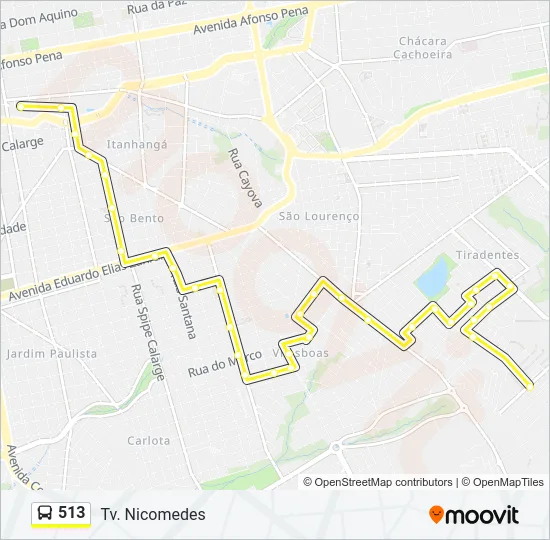 513 Bus Line Map