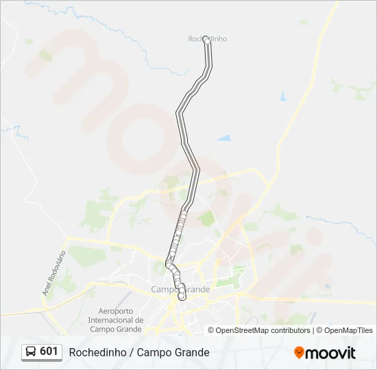 601 Bus Line Map