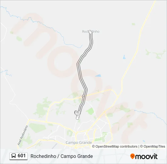 601 Bus Line Map